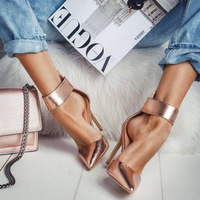 Hot Woman Wedding Shoes Women High Heels Summer Sandals G6752 - Thumbnail 2