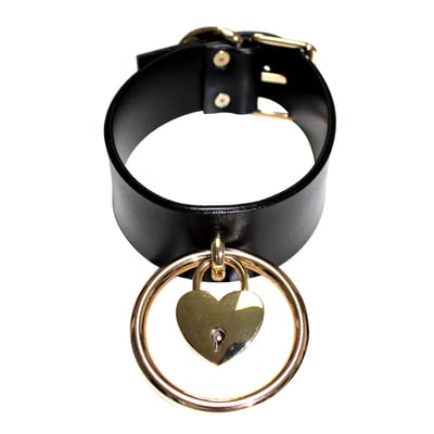 Aluna choker ( black + gold )