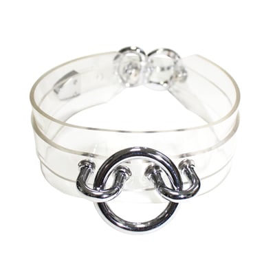 Oh choker ( clear + silver )