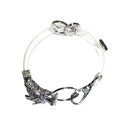 Lóng choker ( clear + silver )