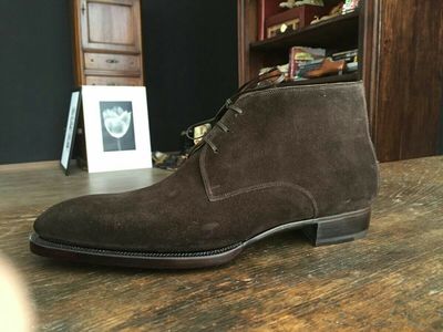 Men's dark brown ankle suede leather Chukka boots, Men dress leather Chukka boot