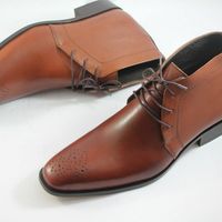 Handmade Men Chukka Boot Tan Chukka Boot for Fashion Formal Dressing Boot - Thumbnail 1