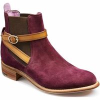 Handmade Men Jodhpurs Style Suede Leather PURPLE Ankle Boots Men leather boot - Thumbnail 4