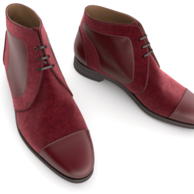 New handmade maroon suede boots, men formal dress leather boot, maroon boots men - Thumbnail 3