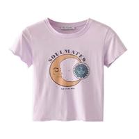 Crescent Moon Sun Print Tee - Thumbnail 2