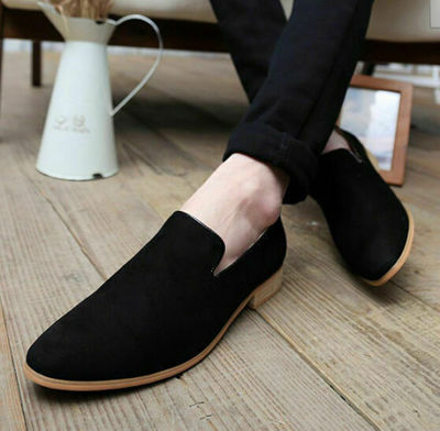 Men's fashion back suede moccasins shoes, men loafer casual suede leather shoes