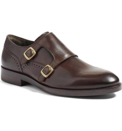 Handmade Men Brown leather Double Monk Strap shoes, Men dress shoes
