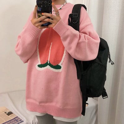 Peach pastel pink jumper sweater