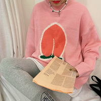 Peach Pastel Pink Jumper Sweater - Thumbnail 2