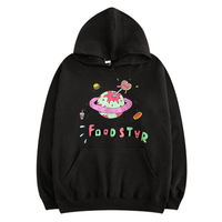 Food Star Planet Print Hoodie Sweatshirt - Thumbnail 2
