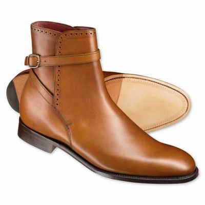 Handmade mens fashion jodhpur ankle boots,men tan ankle high jodhpur boots - Thumbnail 4