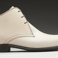 Handmade Men White Boots, Men Ankle Boots, Men Leather Boots - Thumbnail 1
