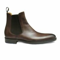 Handmade Chelsea Boots, Brown Ankle High Leather Boots - Thumbnail 4
