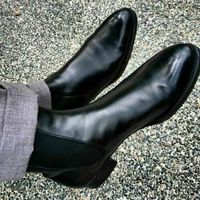 Handmade Men's black Leather Chelsea Boots, Mens Casual leather Ankle boots - Thumbnail 1