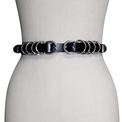 Uri belt ( black + silver )