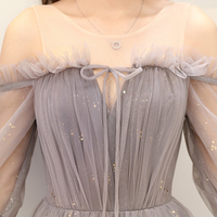 Elegant tulle sequins long prom dress  - Thumbnail 1