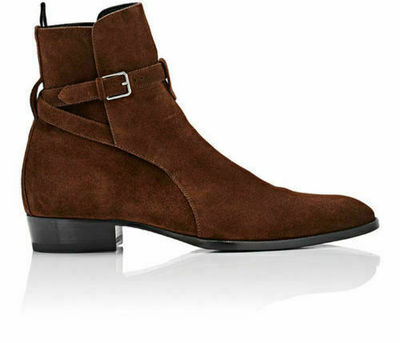 Coffee brown Ankle Boot, Men brown Suede Jodhpurs Suede Leather ankle boots