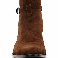 Coffee brown Ankle Boot, Men brown Suede Jodhpurs Suede Leather ankle boots - Thumbnail 1