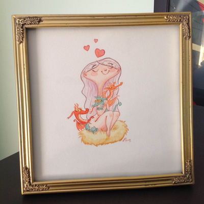 "khaleeeesi" original watercolor painting