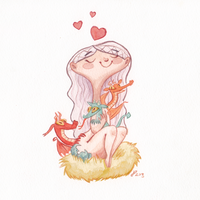 "Khaleeeesi" original watercolor painting - Thumbnail 1