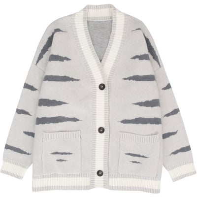 Harajuku blue sky and white cloud sweater coat