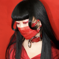 Orleena Choker ( Red + Silver ) - Thumbnail 4