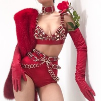 Orleena Choker ( Red + Gold ) - Thumbnail 2