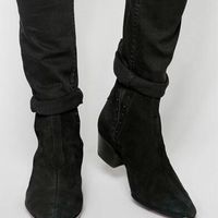 Men Black Suede Chelsea Boots, Men Ankle Boots, Men Chelsea Boots - Thumbnail 4