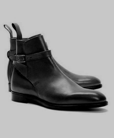 Handmade Men black Leather jodhpurs boot Men ankle leather boots Men ankle boots