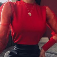 Slim Round Neck Long Sleeve Top - Thumbnail 2