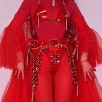 Crystal Ikimi Choker ( Red ) - Thumbnail 2