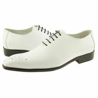 Brogues Toe White Customized Magnificiant Leather Oxford Formal Dress Men Shoes - Thumbnail 1