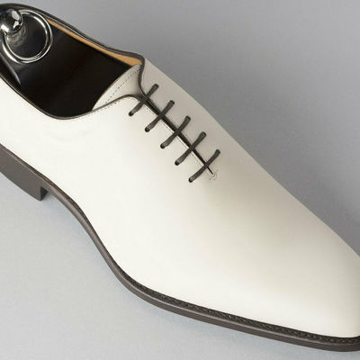 Handmade men,s classic style real leather white formal shoes,men leather shoes