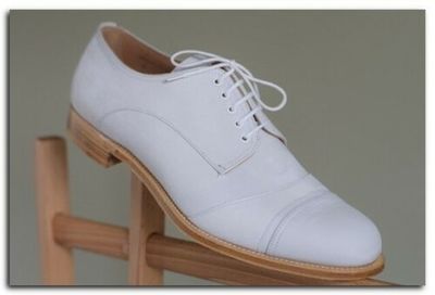 Men,s Handmade Classic Style Real Leather White Formal Shoes, men leather shoes