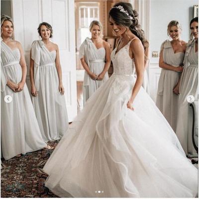 Ball gown princess wedding dresses scoop lace flowers bridal gowns vestido de novia