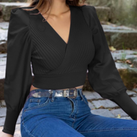 Slim Thin V-Neck T-Shirt - Thumbnail 2