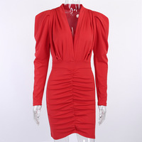 Temperament Long Sleeve Hip Dress - Thumbnail 4