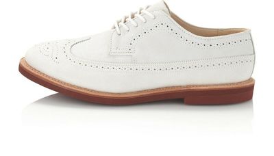 Classic Men.s fashion white leather shoes, Men.s wingtip white leather shoes