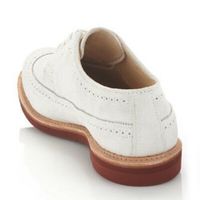 Classic Men.s fashion white leather shoes, Men.s wingtip white leather shoes - Thumbnail 2