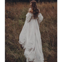 Beautiful Off Shoulder Boho A Line Princess Dress - Thumbnail 3
