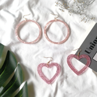 Gorgeous Kawaii Large Pink Earrings - Thumbnail 2