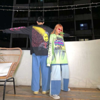 Grunge Punk Harajuku Letter Print Pullover - Thumbnail 2