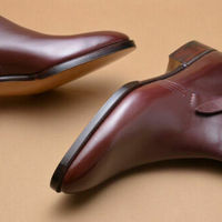 Handmade Men Brown Jodhpurs Boots, Men Ankle leather Boots, Men Leather Boots - Thumbnail 2