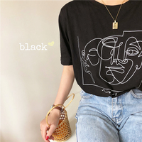 Free Shipping-ABSTRACT DRAWING TEE - Thumbnail 1