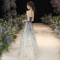 Cute tulle long prom dress evening dress - Thumbnail 2