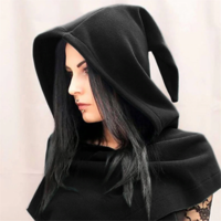Luna Black and Green Gothic Head Scarf - Thumbnail 1
