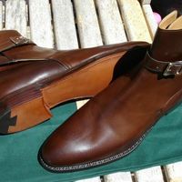 Men's ankle leather boots, Men Jodhpurs brown leather boot Men leather boots - Thumbnail 3