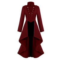 Vintage Gothic Women Irregular Hem Long Coat - Thumbnail 3
