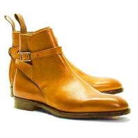 Classic Style Hand Stitched Real Leather Jodhpurs Boots with Leather Sole. - Thumbnail 1
