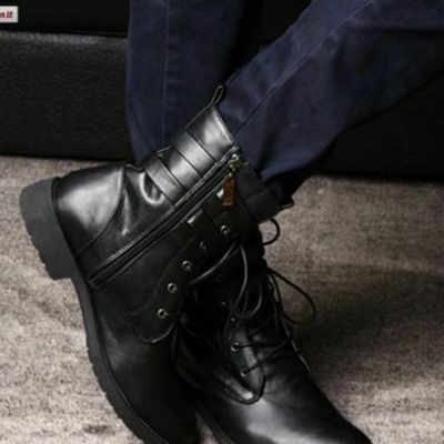 New handmade mens military style latest leather boots with rubber sole, men boot - Thumbnail 4